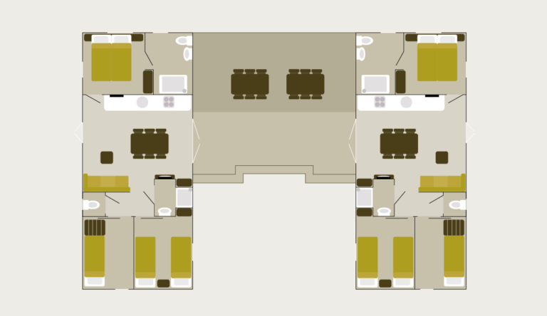 6 + 6-person Family lodge